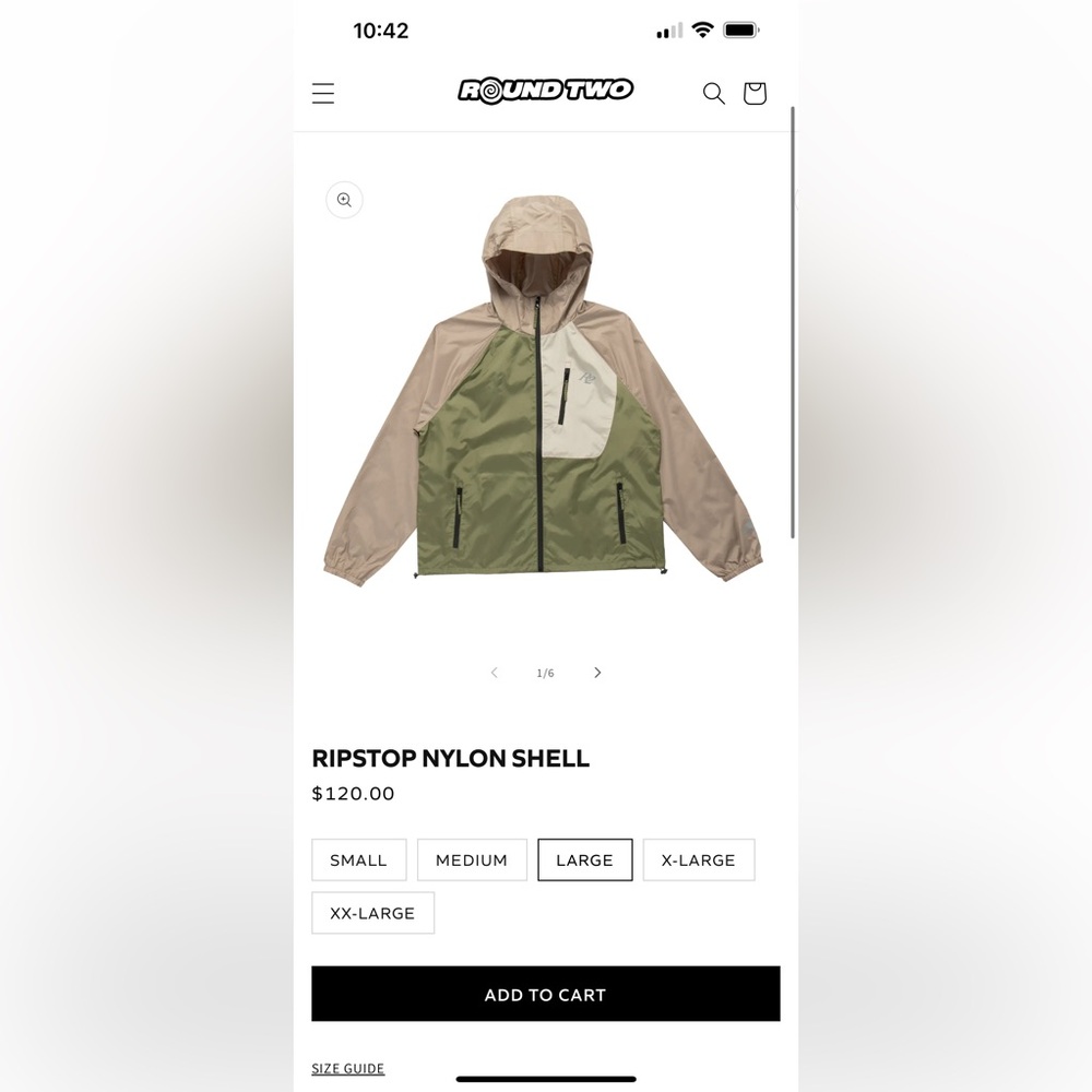 Round Two Ripstop Nylon Shell